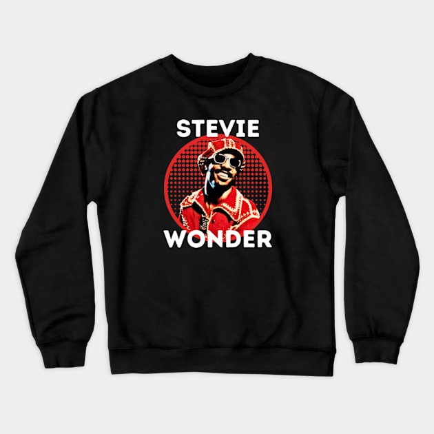 stevie wonder | smile Crewneck Sweatshirt by claudia awes